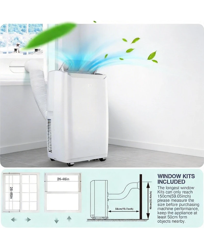 Xo 12,000 Btu Portable Air Conditioner, Cools up to 550 sq. ft., with Remote Control