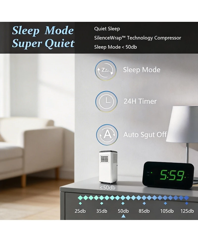 Xo 10000 Btu Portable Air Conditioner, 24H Timer Function