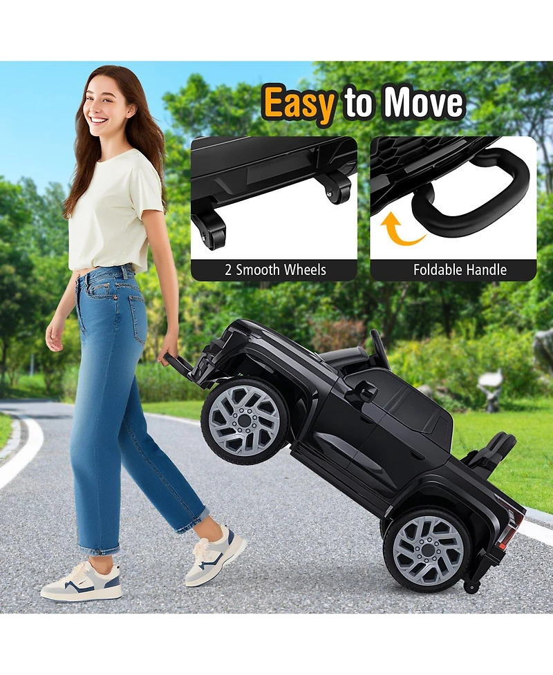 Slickblue Kids 12V Ride On Truck with Remote Control Electric Car