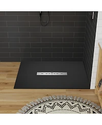 Casainc Low-Profile Smc Shower Base with Non-Slip Smc Solid Surface