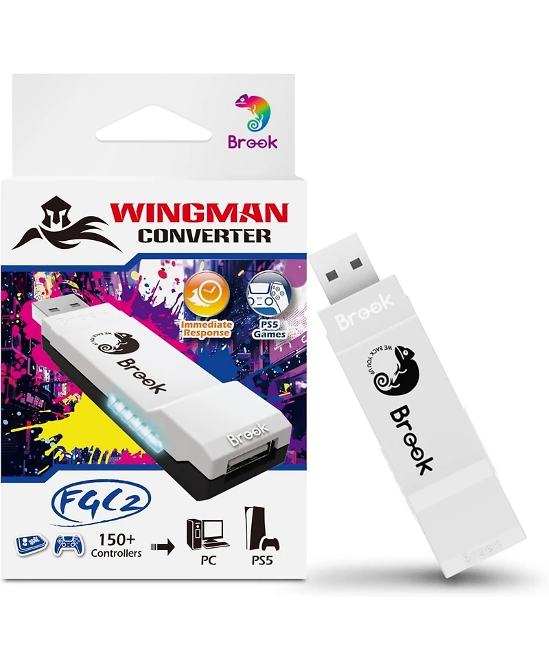 Brook Wingman FGC2 Wired Controller Adapter for PlayStation 5 and Pc