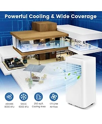 Ecooso 6000 Btu(Sacc) Portable Air Conditioner Cools 250 Sq.Ft