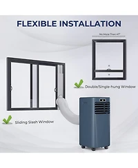 Ecooso 8000 Btu(Ashrae) 3-in-1 Portable Air Conditioner with Remote Control