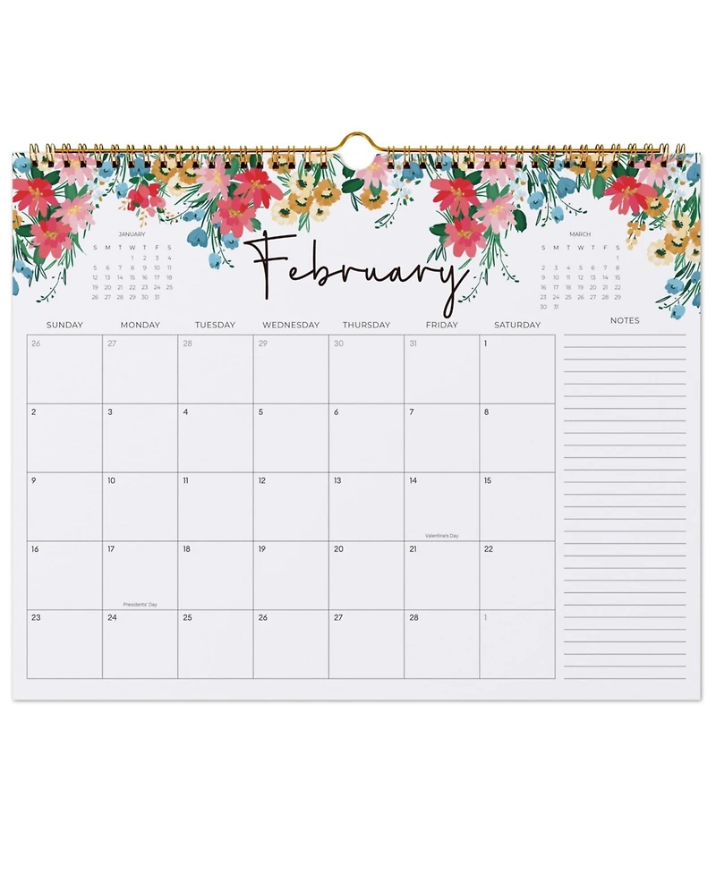 Gnuadz 2026-2027 Wall Calendar 18 Month Floral Hanging Hook