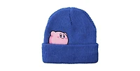 Kirby's Dream Land Men's Kirby Snack Time Royal Blue Cuffed Plain Skull Acrylic Knitted Beanie Hat