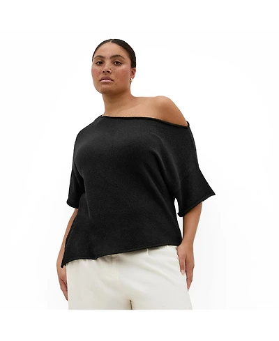 City Chic Women's One Shoulder Knit Top