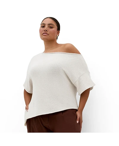 City Chic Women's One Shoulder Knit Top