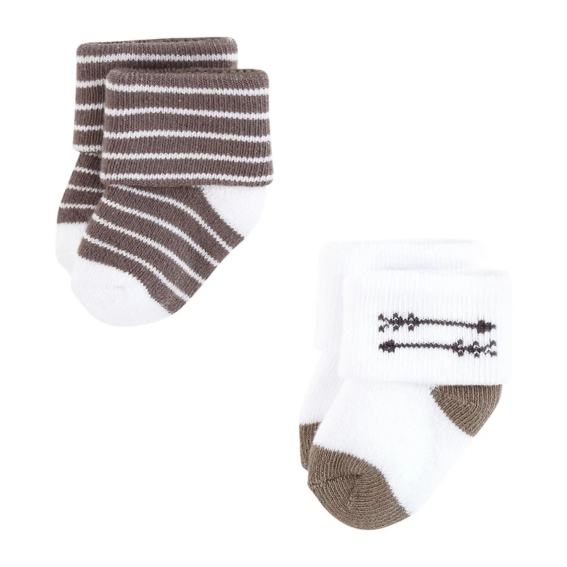Hudson Baby Infant Boys Cotton Rich Newborn and Terry Socks 8-Pack