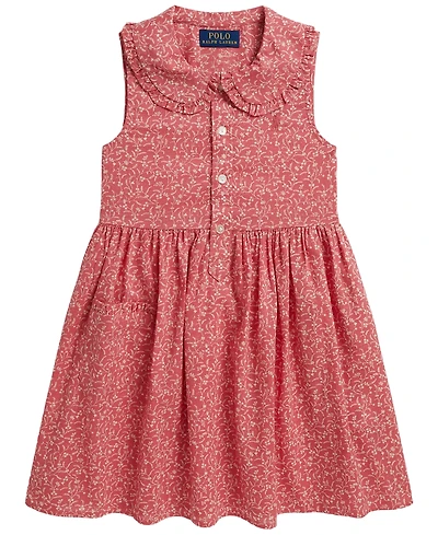 Polo Ralph Lauren Girls' 2T-6X Floral Sleeveless Shirt Dress