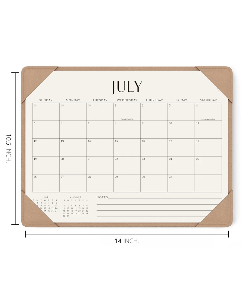 Gnuadz Desk Calendar 2026-2027 Desktop Mat Planning Blotter Gift