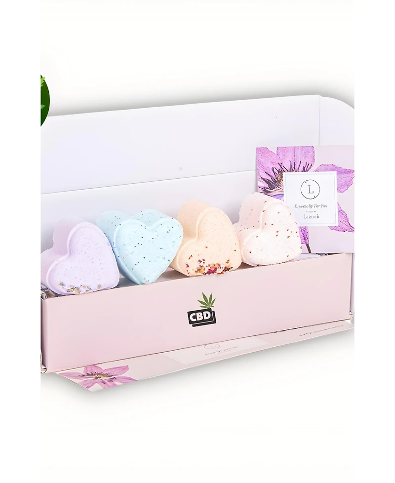 Lizush Cbd Heart-Shaped Shower Steamers Gift Set