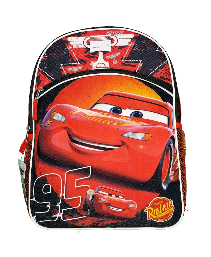 Disney Cars Lightning Mcqueen Nylon School Backpack for Kids, with a front Pocket
