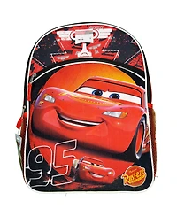 Disney Cars Lightning Mcqueen Nylon School Backpack for Kids, with a front Pocket