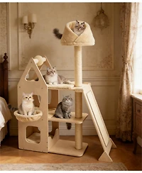 Zeus & Ruta Multi Level Cat Tree with Sisal Scratching Post for Indoor Cats