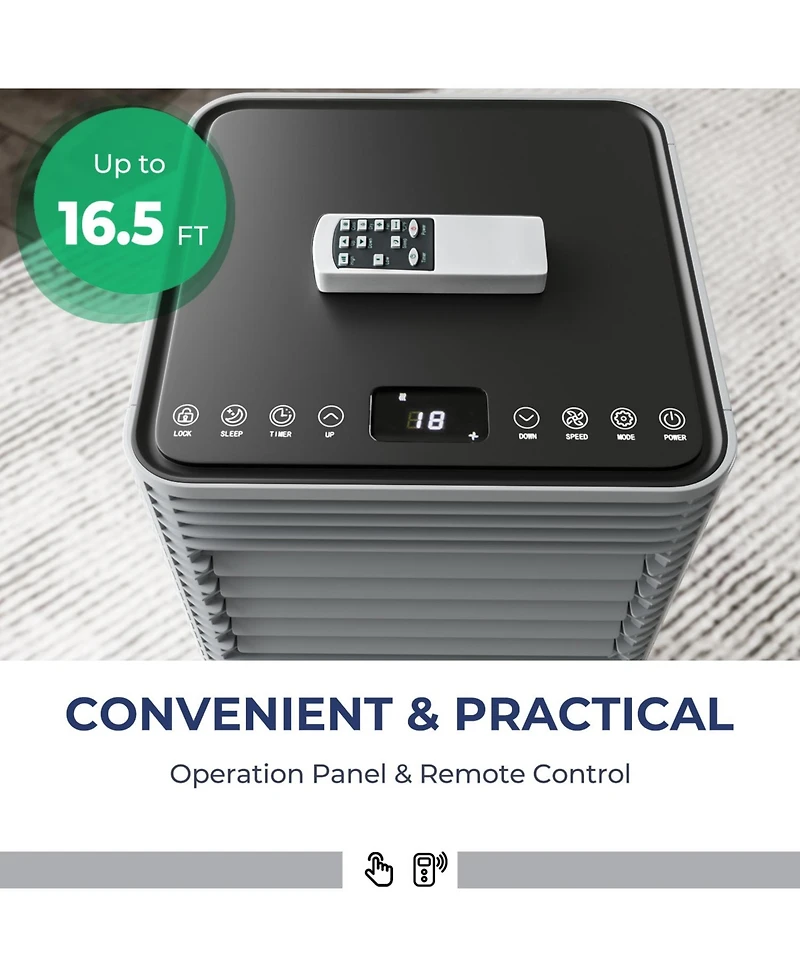 Ecooso 10000 Btu(Ashrae) Portable Air Cooler with Fan and Dehumidifier Mode