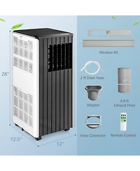Ecooso 8000 Btu(Ashrae) Portable Air Conditioner with Cool Humidifier