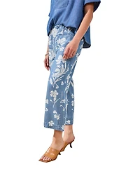 Tribal Women's Printed Wide-Leg Crop Pants