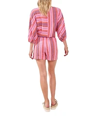 Tribal Women's Striped Elastic-Waist Pull-On Shorts
