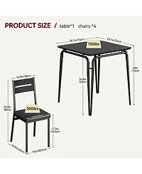 gaomon Dining Table for 2, Small and Chairs Set of Square Dinette 3 Piece Kitchen & Room Sets