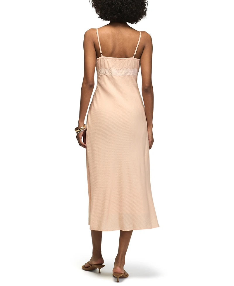 Lucky Brand Women's Simone Sweetheart Neck Midi Dress
