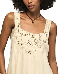 Lucky Brand Women's Crochet Sleeveless Mini Shift Dress