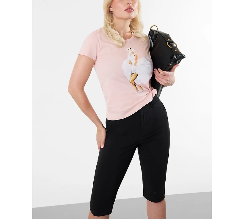 Guess Women's Marilyn Short-Sleeve Crewneck Iconic T-Shirt