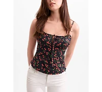 Guess Women's Marilyn Sweetheart Neck Bustier Top