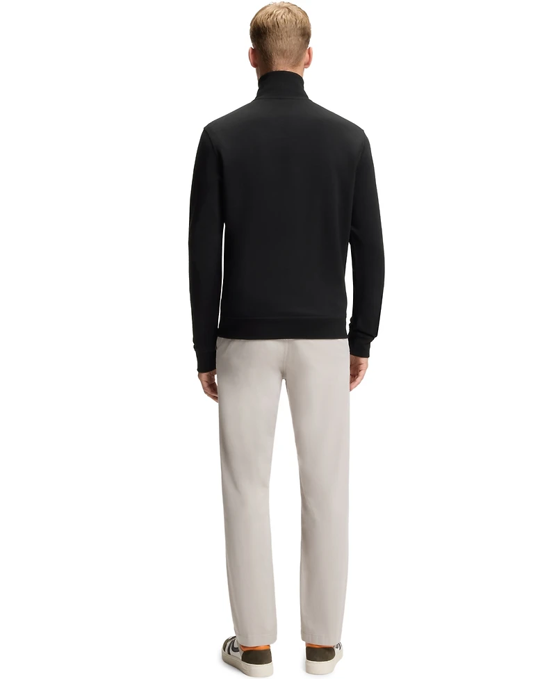 Boss by Hugo Men's Logo Patch Zip-Neck Sweatshirt