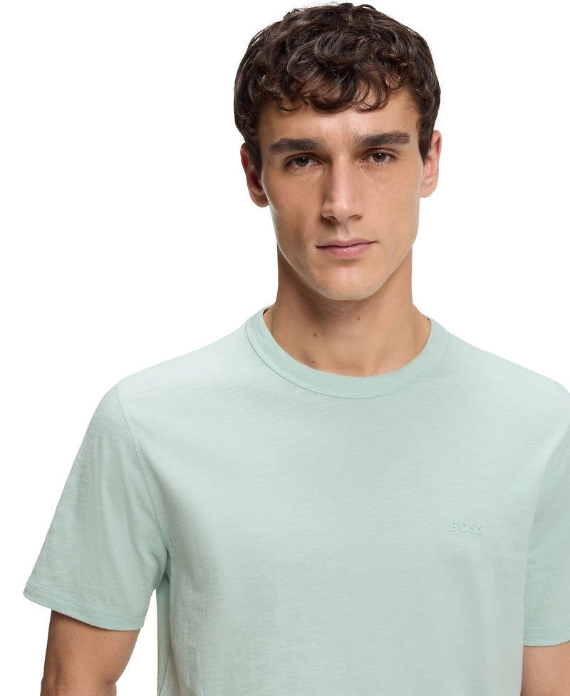 Boss by Hugo Men's Slub-Cotton Logo Detail T-Shirt
