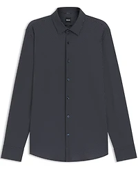Boss by Hugo Men's Printed Performance-Stretch Jersey Slim-Fit Dress Shirt
