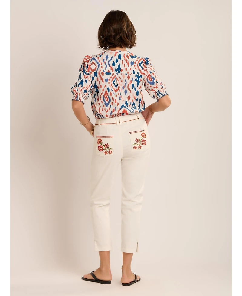 Brakeburn Women's Blake Embroidered Detail Pants