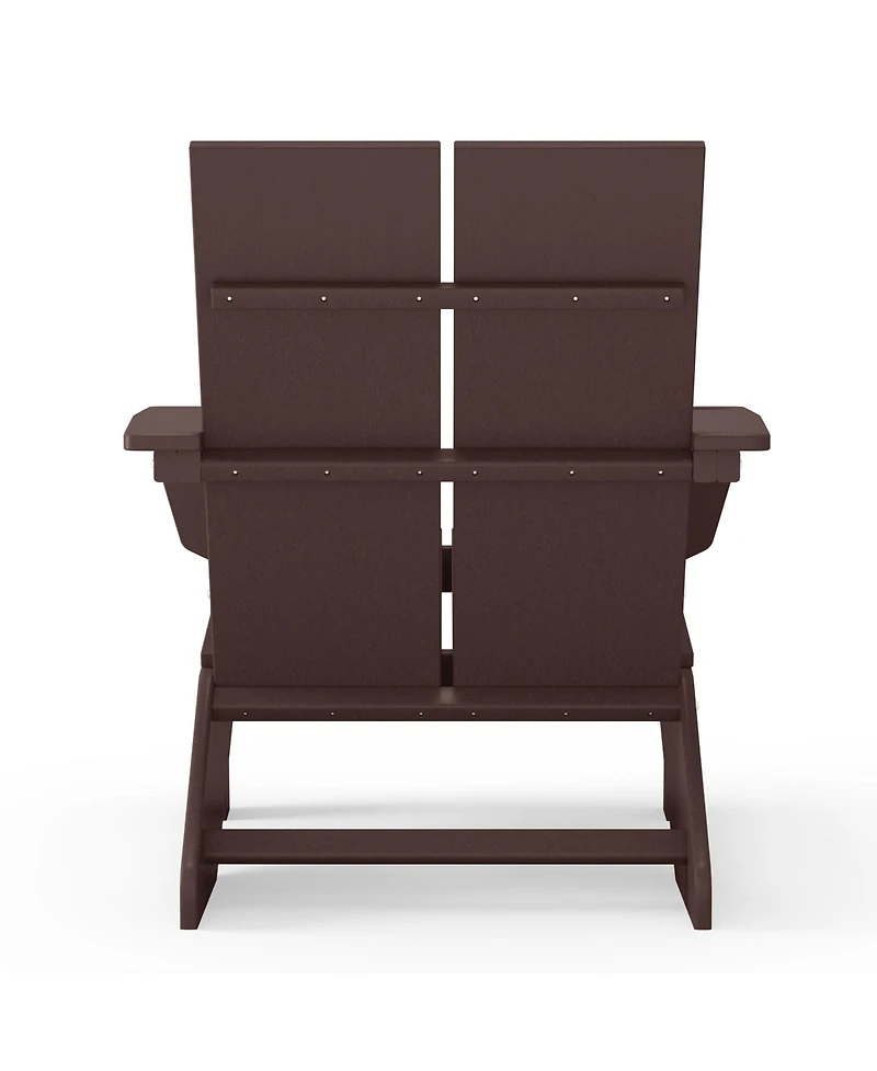 WestinTrends Outdoor Hdpe Modern Adirondack Chair with Cup Holder