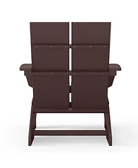 WestinTrends Outdoor Hdpe Modern Adirondack Chair with Cup Holder