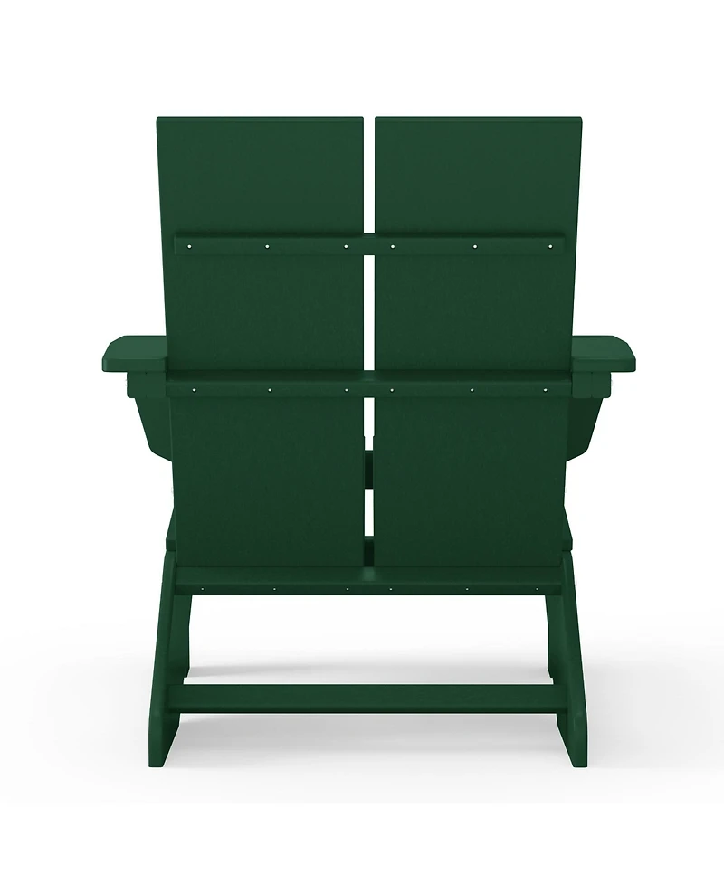 WestinTrends Outdoor Hdpe Modern Adirondack Chair with Cup Holder