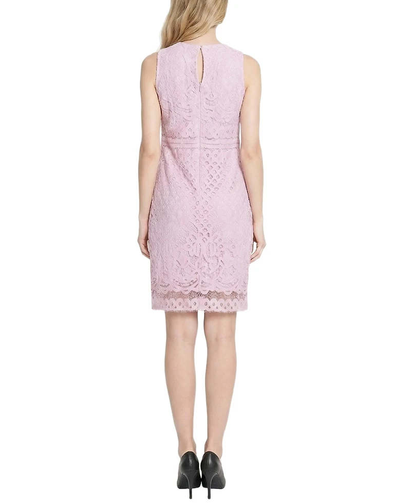 Ny Collection Petite Sleeveless Lace Dress