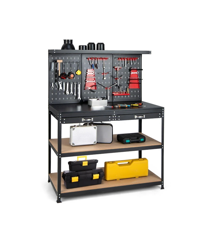 Gouun Heavy-Duty Steel Garage Workbench