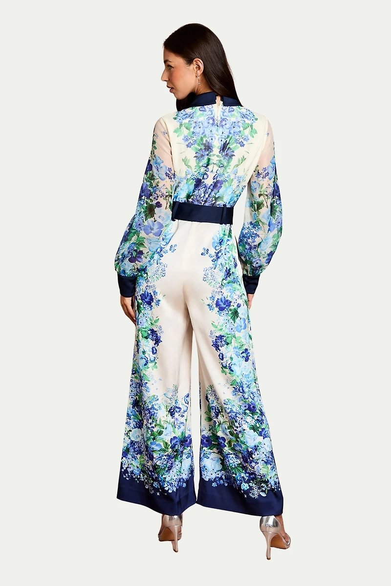 Coast Women's Long Sleeve Placement Print Jumpsuit