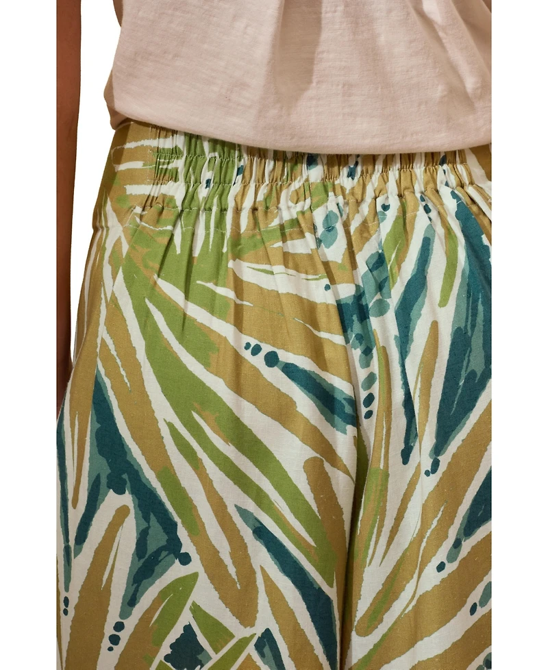 Celtic & Co. Women's Printed Midi Wide Leg Culottes