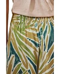 Celtic & Co. Women's Printed Midi Wide Leg Culottes