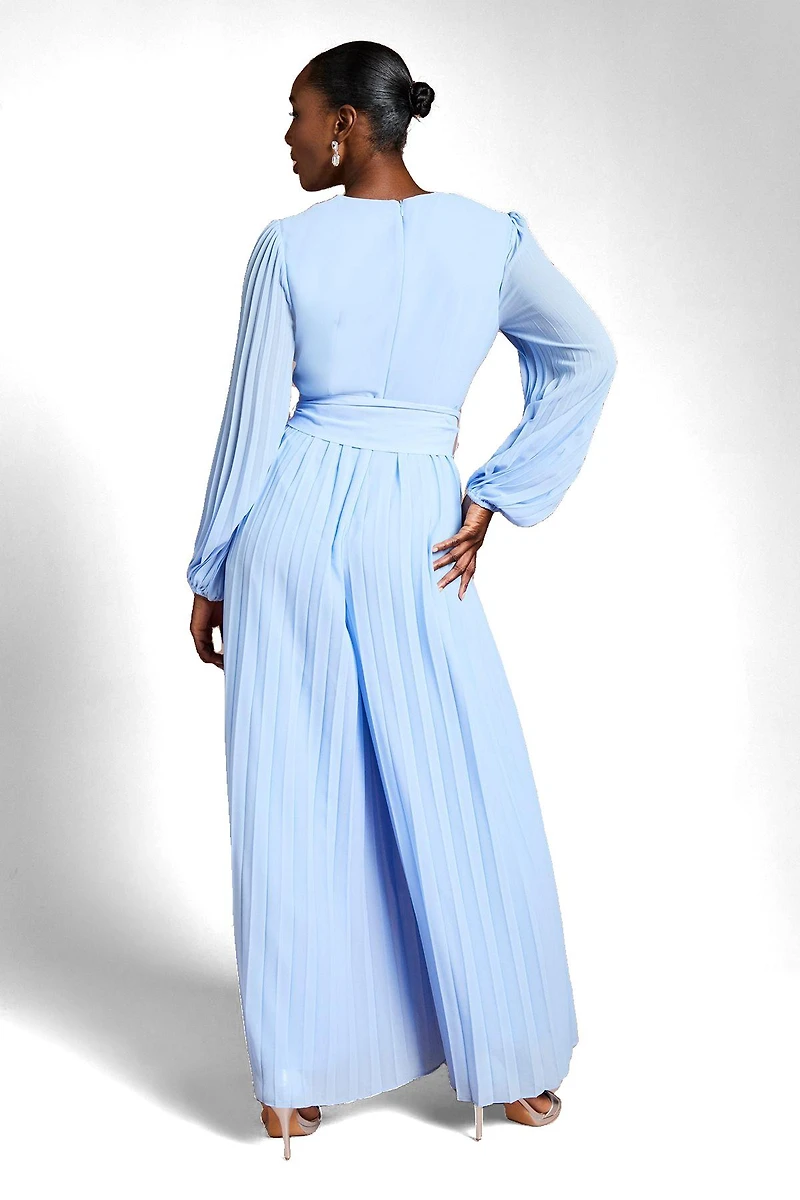Coast Women's Pleated Leg Tie Waist Jumpsuit