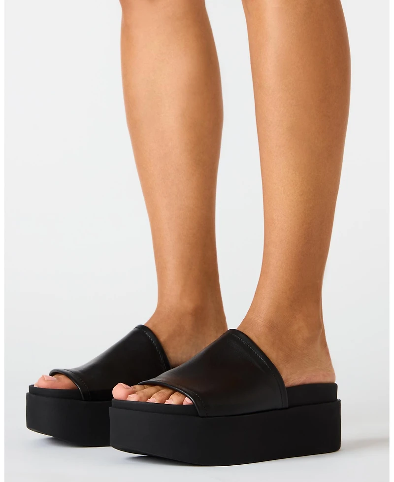 Steve Madden Women's Arwen Flatform Slip-On Slide Sandals
