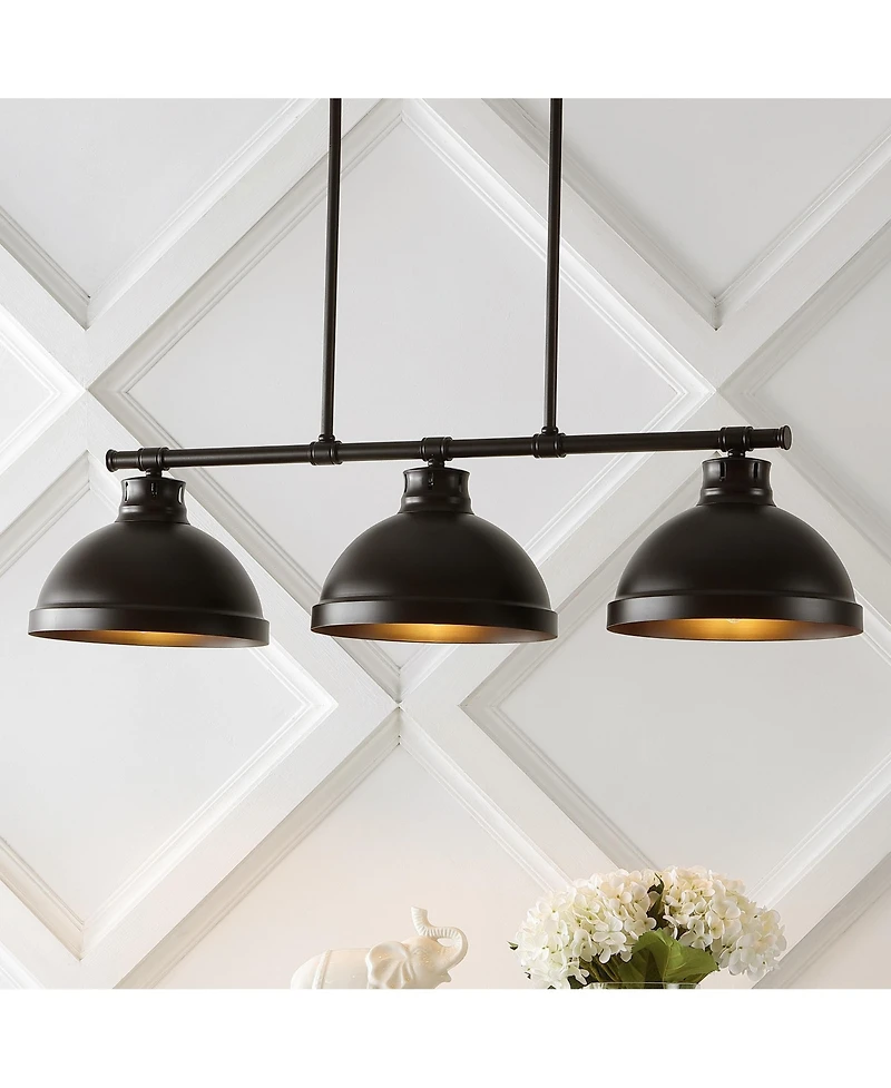 Asher Industrial Farmhouse Iron Linear Led Pendant