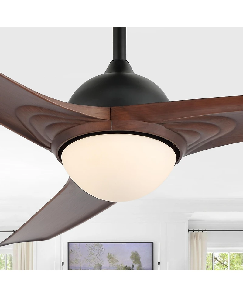 Sully Contemporary Industrial Iron/Plastic Integrated Led Ceiling Fan