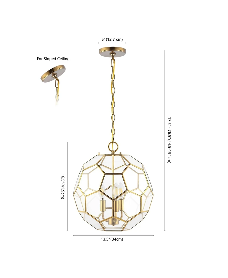 Bee Modern Bohemian Iron/Glass Led Pendant