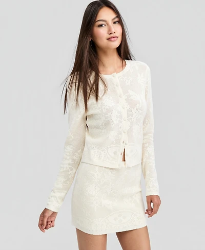 And Now This Petite Lace Knit Cardigan Sweater, Macy's Exclusive