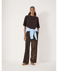 Hush Women's Harison Animal Print Side Stripe Joggers