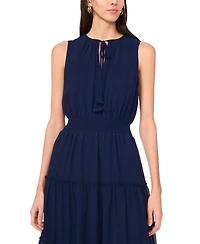 1.state Women's Split-Neck Sleeveless Maxi Dress