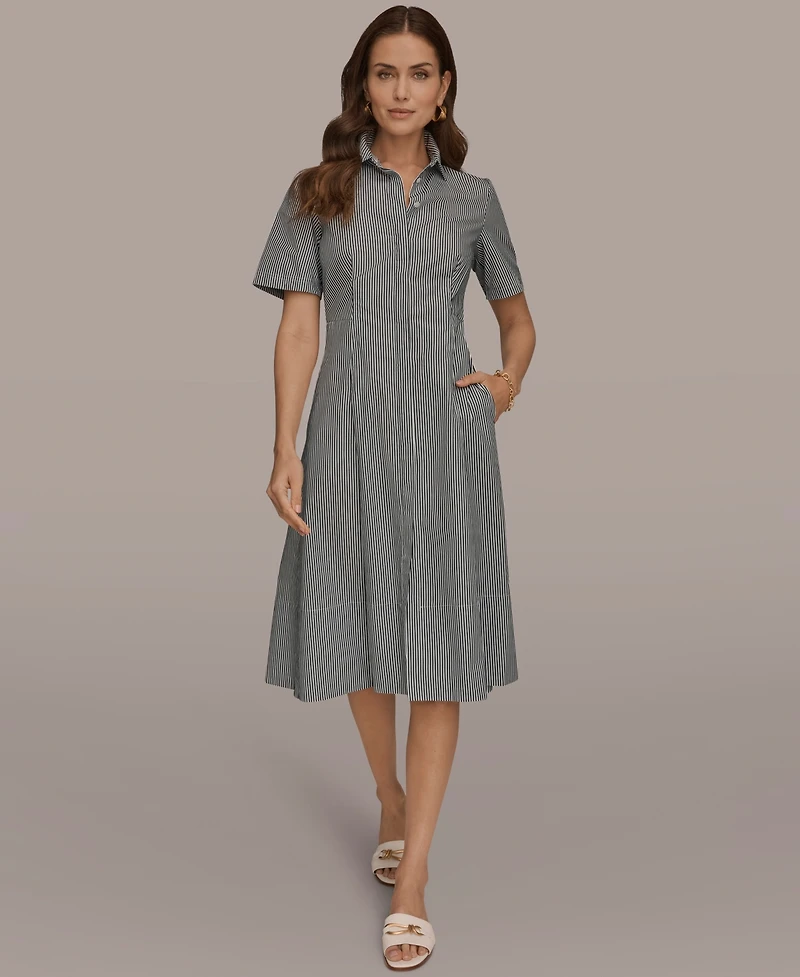 Donna Karan Weekend Women's Collared Button-Front Dress