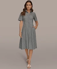 Donna Karan Weekend Women's Collared Button-Front Dress