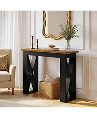 Tribesigns 41.3" Console Table, Farmhouse Entryway Table with X-Frame Base, Narrow Sofa Table